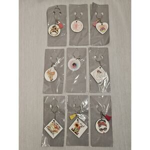 Women's Keychain Lot Of 9 - Various Designs - New In Package